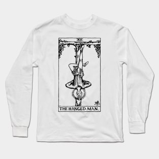 The Hanged Man Tarot in black Long Sleeve T-Shirt